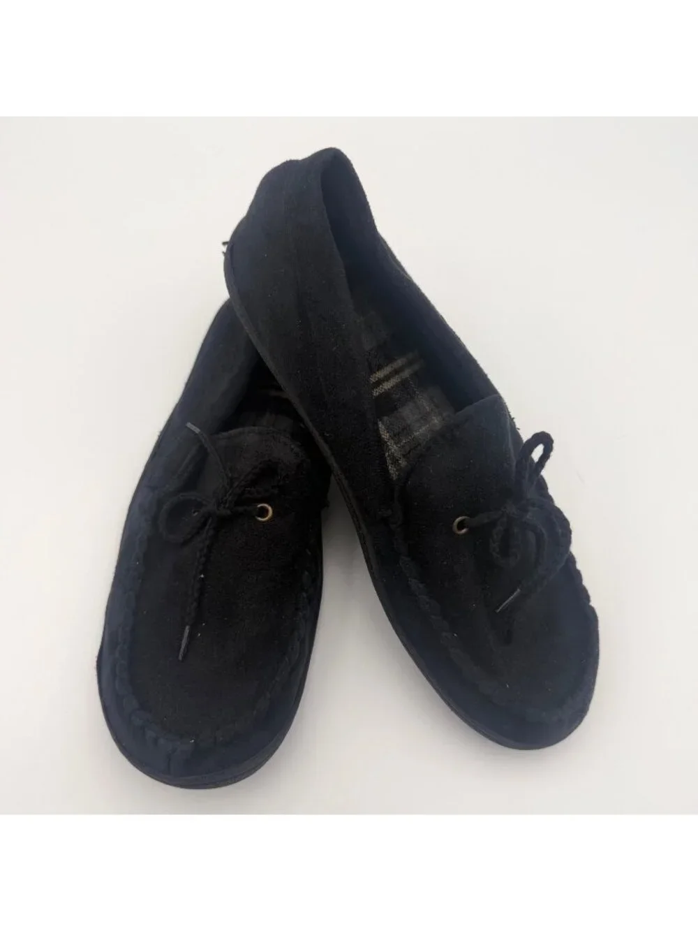 Foamtreads Women’s Black Moccasin House Slippers Size US 9.5-10.5 New